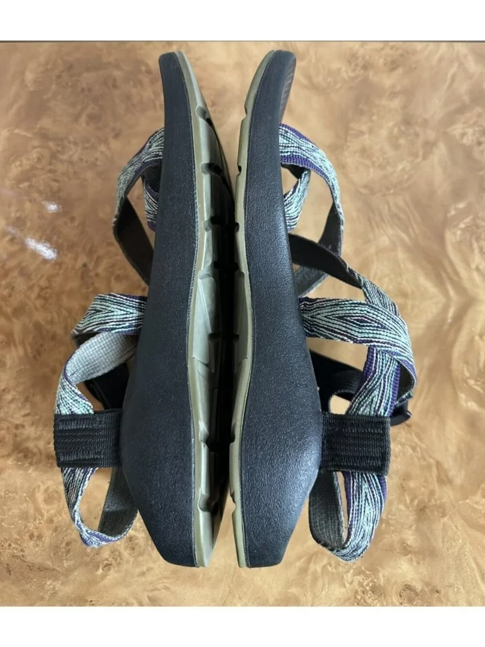 Chaco Z/1 Classic Sport Sandals Purple Gray Jacquard Webbing Vibram Women's 8